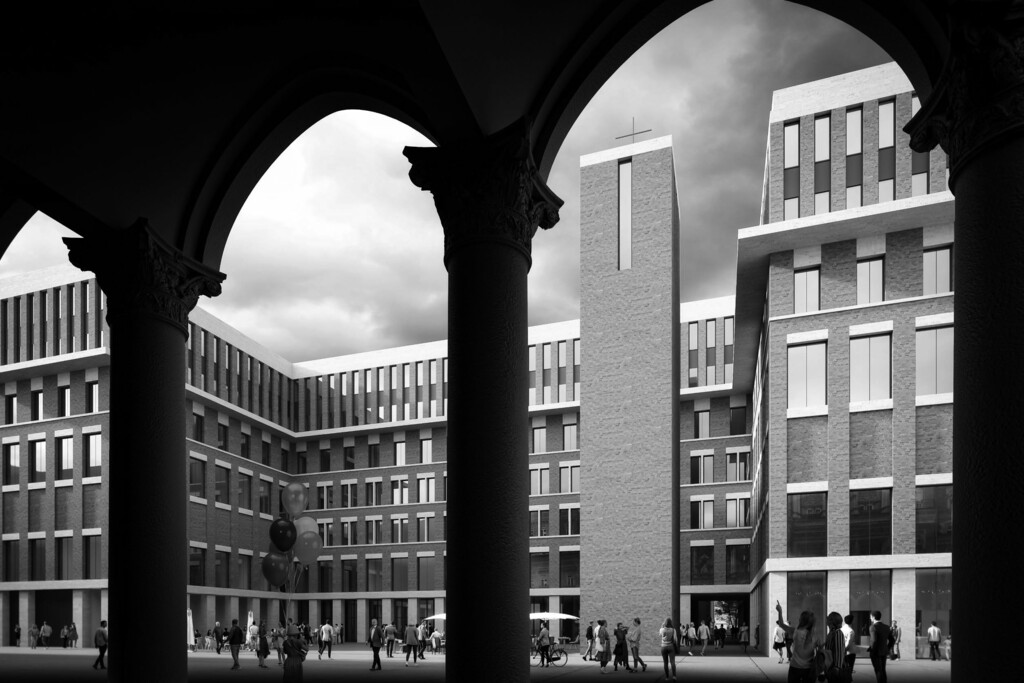 A Közti+Hamburg iroda díjnyertes terve a Pázmány Campus megújítására.